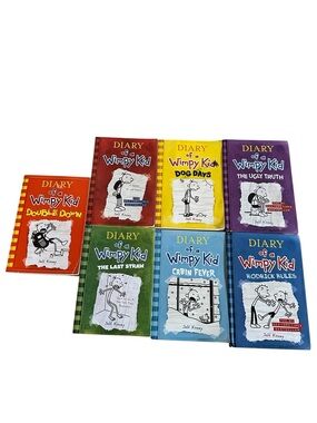 7 Diary of a Wimpy Kid Jeff Kinney Chapter Books Lot